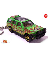 RARE CUSTOM KEYCHAIN GREEN FORD EXPLORER JURASSIC PARK ❤️GREAT GIF❤️ - $38.98