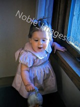 1953 Pretty Baby Girl Funny Face Window Red-Border Kodachrome Slide - £3.94 GBP