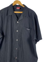 Oakley Shirt Size Large Mens Metal Logo Vintage Button Down Black Short ... - $177.47