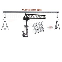 GRIFFIN - Crank Up Triangle Light Truss System - DJ Booth Trussing Stand Kit for - £349.31 GBP