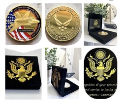 U S AIR FORCE F-35 Lightning II Challenge Coin With Special Velvet Case - £18.94 GBP