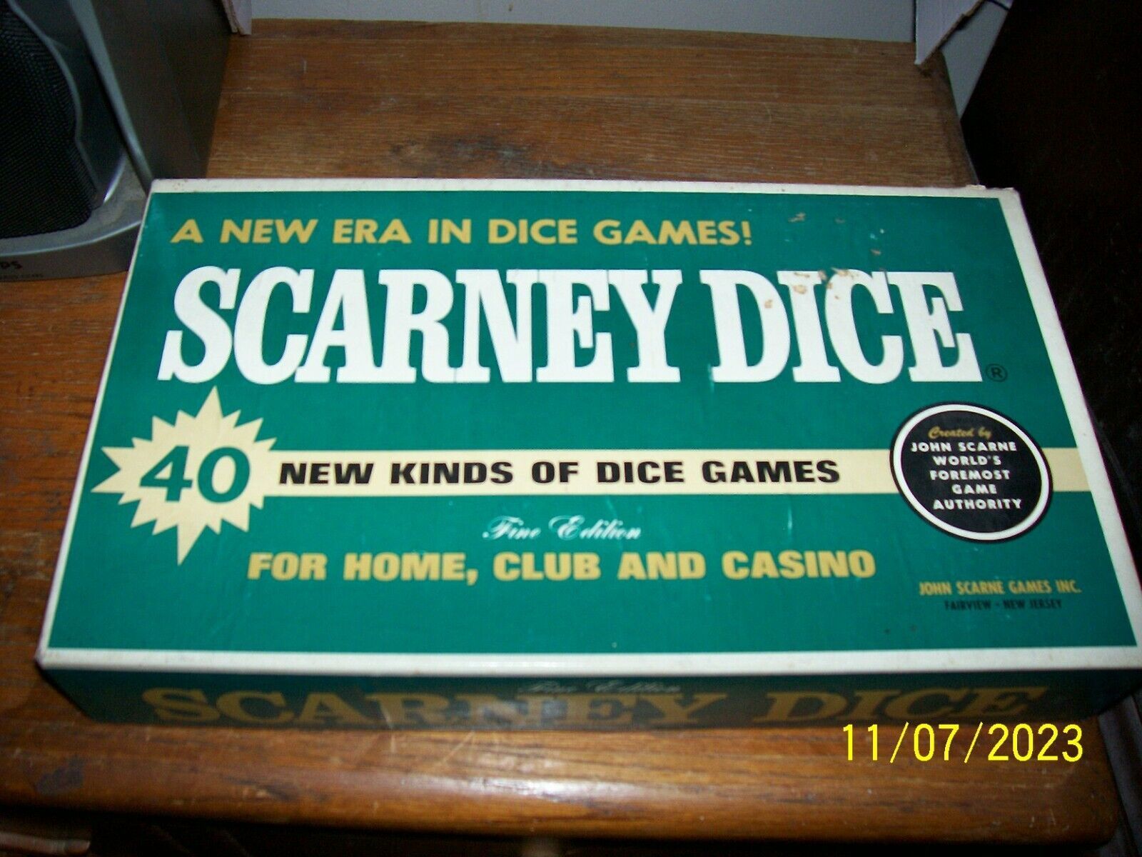 Primary image for 1969 Scarney Dice Games Fine Edition Boxed Set NMIB