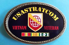 Vietnam Veteran USASTRATCOM  Epoxy Belt Buckle - NEW - £13.16 GBP