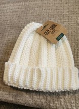 NWT Northeast Outfitters Cozy Cabin Beanie, White, Chunky Knit, Adult - £11.61 GBP