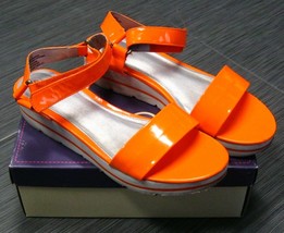 Cherokee Gracia Neon Orange Summer Sandals Shoes Girls Size 6 w/BOX - £11.85 GBP
