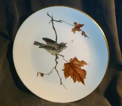 Artist Signed Rosenthal Germany Porcelain Charger Bird Chasing Bug 12 7/8&quot; - £97.51 GBP