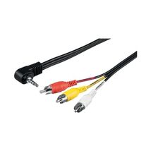 Wentronic AVK 199-150 1.5m Audio Video Cable 4 Pin 3.5mm Angled Plug to ... - $14.00