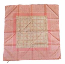 Baar &amp; Beards Silk Scarf Japan Retro Mod Pink Squares Vtg - £11.79 GBP