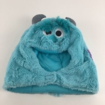Disney Pixar Monsters Inc Sulley Plush Hat Costume Kids Size 3-4T Blue Hood - $29.65