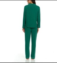 NWT Flora Nikrooz Green with White Piping Long Sleeve Knit Pajamas Size XS - €32,52 EUR