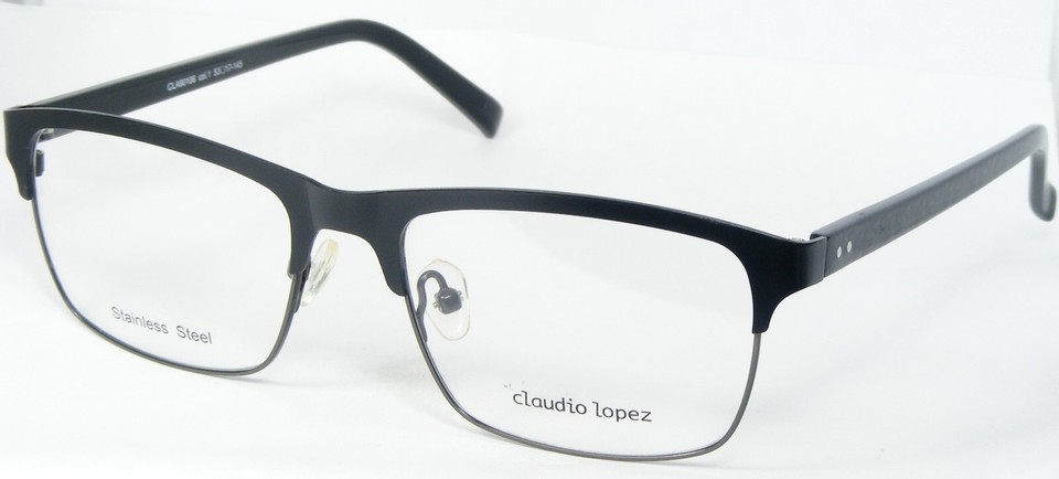Claudio Lopez CLA90106 col. 1 BLACK EYEGLASSES GLASSES FRAME 53-17-145mm... - $43.17