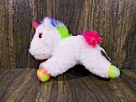 Rainbow Unicorn Plush Stuffed Fantasy Magical Animal Hug Fun 8&quot; - £11.86 GBP