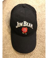 Jim Beam Bourbon Hat Black Stitched Adjustable Baseball Cap Pre-Owned - $13.56