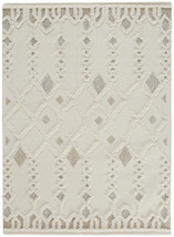 2&#39; X 3&#39; Ivory Tan And Silver Wool Geometric Tufted Handmade Stain Resist... - $1,848.75 MXN