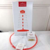 Hallmark 2024 Santa&#39;s North Pole Mini Ornament Display Stand w/ Tree Ski... - $35.58 CAD