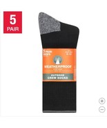 Weatherproof Vintage Mens Socks Black 5-Pair Crew Outdoor Moisture Wicking - €28,42 EUR