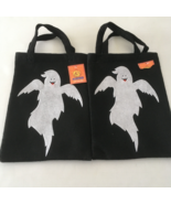 Halloween trick or treat bags black felt with white ghost - €17,09 EUR