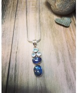 Kyanite Aquamarine Sterling Necklace  - £51.11 GBP