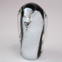 Hand Blown Glass Arctic Penguin Sculpture Figurine Arctic Bird Black And... - £10.73 GBP