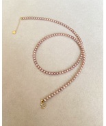 Top-Gr Dreamy Light Mauve Freshwater Mini Pearl Necklace,18K Gold 6A Lus... - $343.00