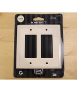 SOMERSET Double Decorator Switch Cover Wall Plate Cast Stone SAND #296687 - $13.46 CAD