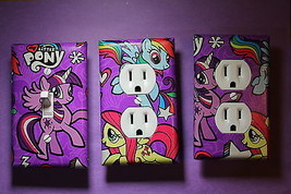 My Little Pony 3 pc Set Light Switch Cover Plate room girls home decor socket - £12.57 GBP