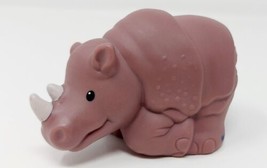 Fisher-Price Little People Rhino Rhinoceros 6&quot; Safari Zoo Animal Figure Toy Ark - £2.16 GBP