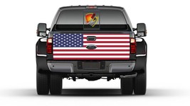 American Flag Patriotic Tailgate Wrap Vinyl Graphic Decal Sticker Truck - £54.84 GBP