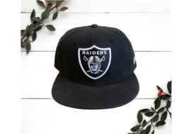 Las Vegas Oakland Raiders NFL Authentic New Era 59FIFTY Black Fitted 7 1/4 Hat - £13.56 GBP