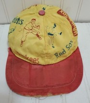 Vtg 60s Pro Baseball Cap Child Size Hat Youth Boys Yankees Red White Sox Indians - £36.87 GBP