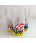 Vtg Set Of 4 Montgomery Ward Plastic Beach Summer 16oz Tumbler Drinking ... - €16,65 EUR