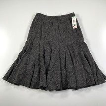 Jones New York Trumpet Skirt Womens 8 Purplish Tweed Wool Blend Peplum - $27.69