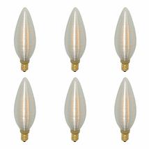 Royal Designs, Inc. Silk Wrapped Torpedo Shaped LED Light Bulbs, E12 Candelabra  - £36.94 GBP