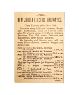 1895 New Jersey Electric Railway Time Table Advertisement Victorian Trai... - $367.32 MXN