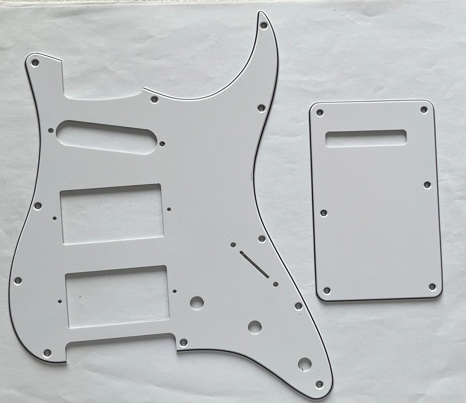 Primary image for Guitar Pickguard For Fender Standard Strat HHS Stratocaster +Backplate White