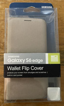Samsung Flip Wallet Phone Case for Galaxy S6 Edge   EF-WG925BFEGUS  Gold... - $19.79