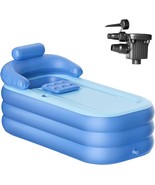 Adult Inflatable Folding Bathtub With Frstem, 63&quot; Collapsible Ice Bath T... - $69.96