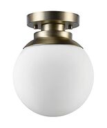 Globe Electric 65792 Portland 1-Light Semi-Flush Mount Ceiling Light, Br... - $70.98 CAD