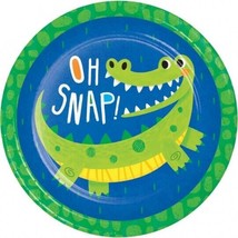 Alligator Party 9 Inch Paper Plates 8 Pack Party Tableware Decorations - £8.66 GBP