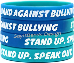 10 No Bullying Anti Bullying Wristbands - Band Against Bullying Bracelet Bands - $10.88