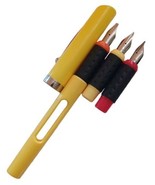 Yellow Sheaffer Viewpoint Calligraphy Fountain Pen w 3 Nibs M F B Statio... - $375.97 MXN