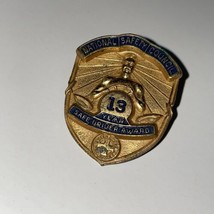 Vintage National Safety Council 13 Year Safe Driver Award Pin Screw Back Missing - £9.90 GBP