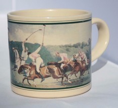VTG Polo Match Grounds Made in Japan 1890 Horse Rider Coffee Tea Cup Mug - £15.49 GBP