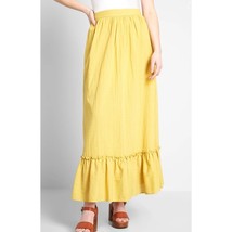 Copied - ModCloth Yellow Prairie Much So Maxi Skirt Size Large NWT - £34.99 GBP