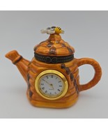 Bumble Bee Tea Pot Trinket Box with Clock Decorative Collectible Kitchen... - $22.19 CAD