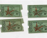 4 Tickets to General World Exhibition Held in Brussels Belgium 1958 - $17.82