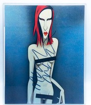 Marilyn Manson Signed Autograph Robert Risko Illustration Photo Print COA - £690.57 GBP