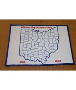 AVA Volksmarch The State Of Ohio Indiana Large Patch 88 County Map Color In - £7.90 GBP