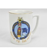 Alaska Purchase Centennial Mug Cup 1867-1967 With Gold Trim Forget Me Not - $54.09 CAD