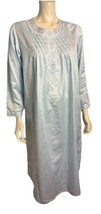 Miss Elaine Light Blue Flannel Lined Long Sleeve Scoop Neck Nightgown Si... - €32,52 EUR